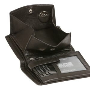 LEAS Wiedeński portfel kombi ochrona RFID z tajną kieszenią z prawdziw