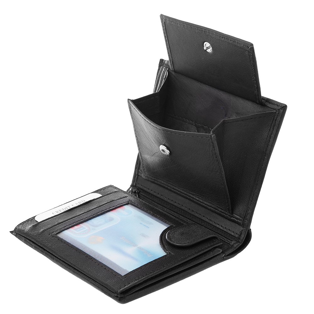 Fa.Volmer® Aksamitnie miękki portfel męski z prawdziwej skóry jagnięce - obrazek 3