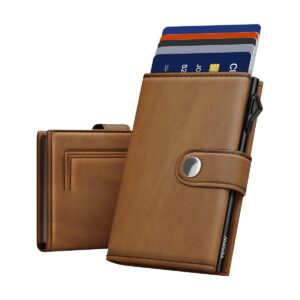 YESIIW Etui na karty kredytowe, portfel dla mężczyzn, blokowanie RFID,