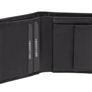 LEAS Bardzo cienki mały portfel dla mężczyzn i kobiet, format pionowy