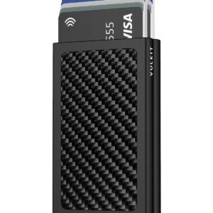 VULKIT Etui na karty kredytowe, ochrona RFID, rozkładane metalowe etui