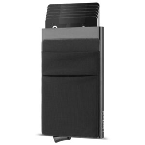 Męski skórzany mały portfel z przegródką na monety, wąski portfel dla