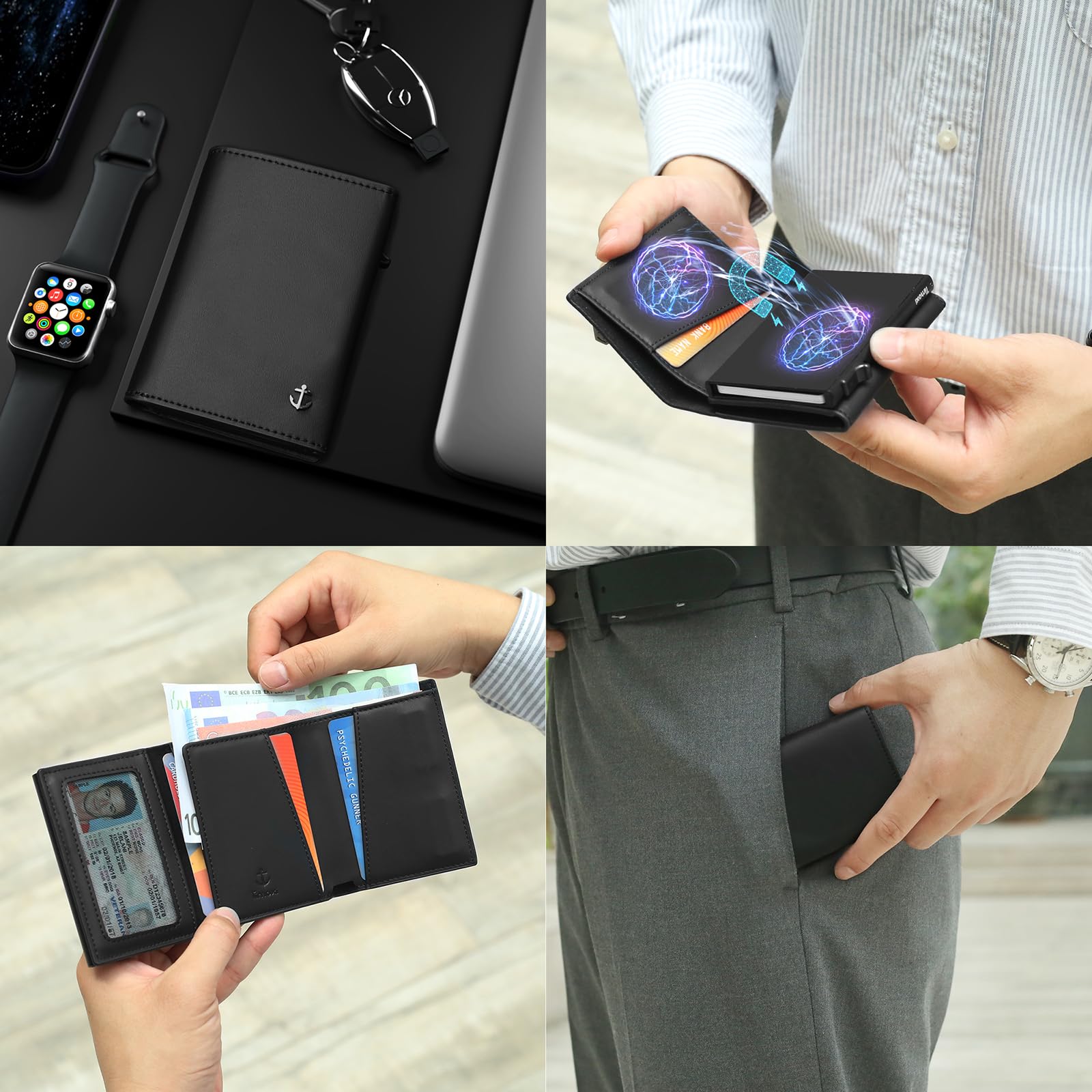 Etui na karty kredytowe, mini portfel z kieszenią na monety, portfel m - obrazek 7