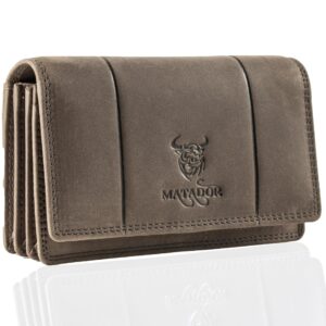 MATADOR Portmonetka damska czerwona skóra #VENEDIG ze szlachetnym pude