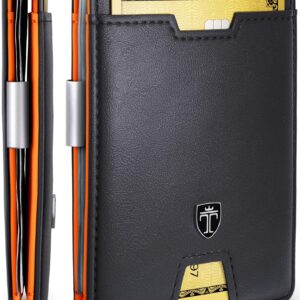 TRAVANDO Męski smukły portfel z klipsem do pieniędzy Austin blokujący