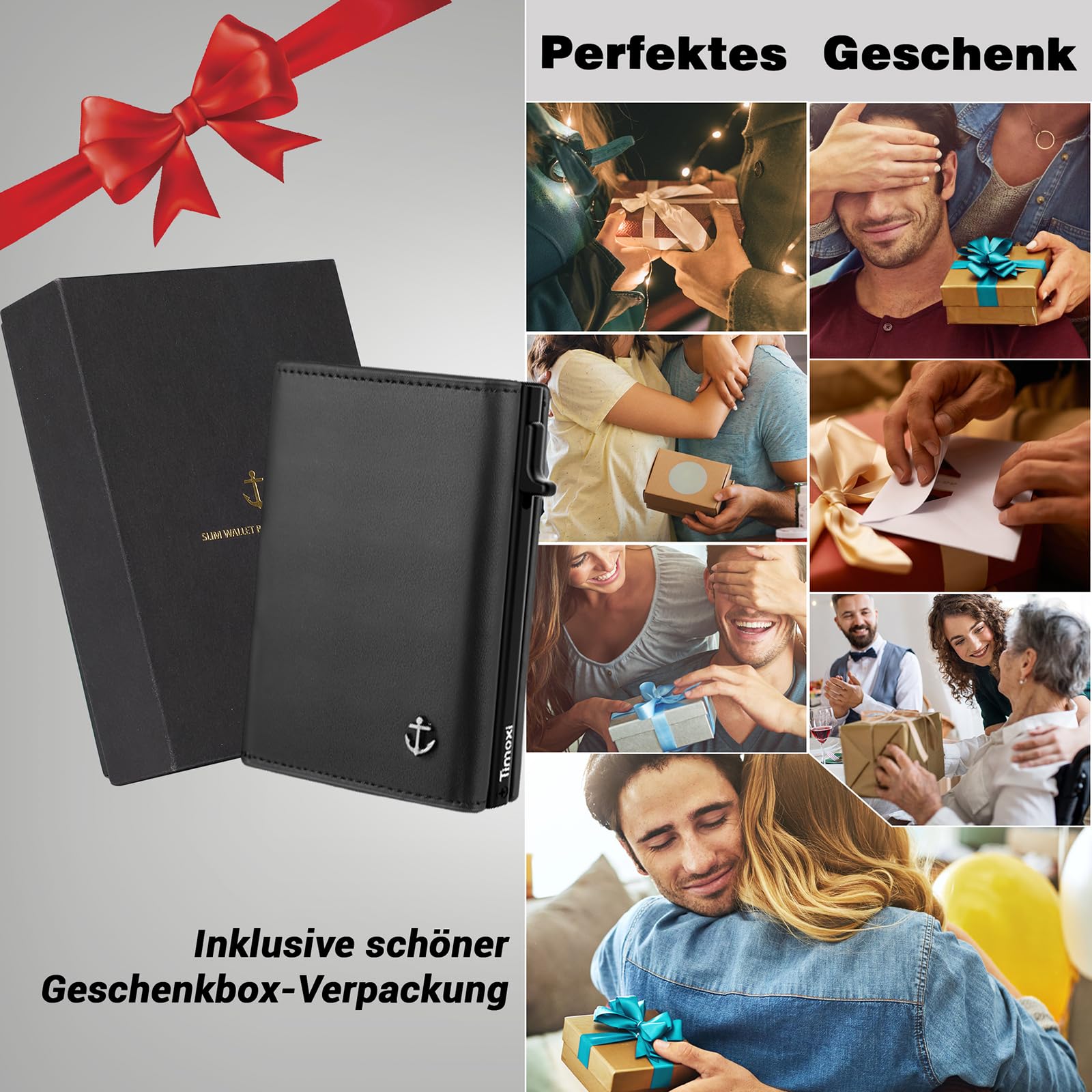 Etui na karty kredytowe, mini portfel z kieszenią na monety, portfel m - obrazek 2