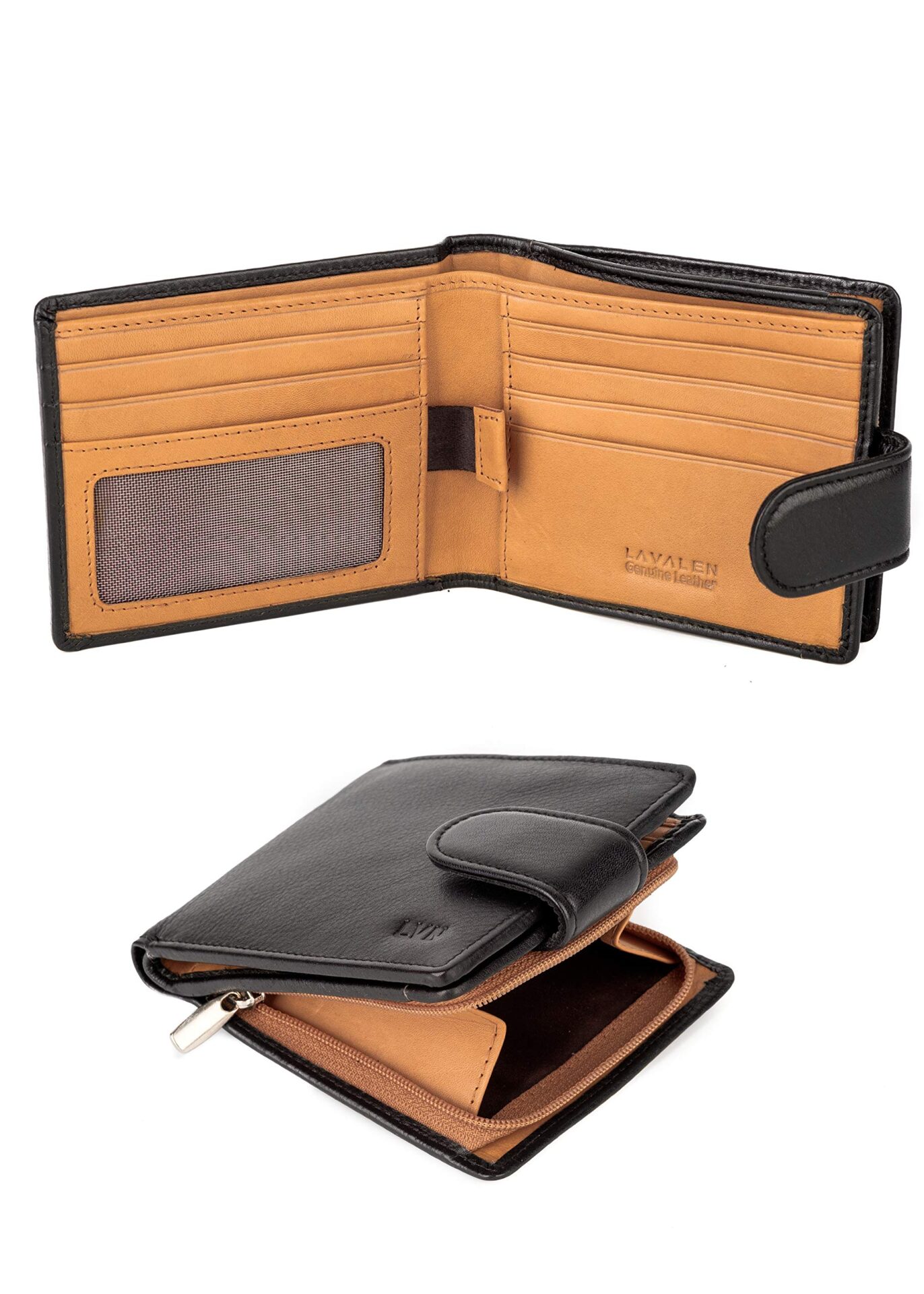 Prawdziwa skóra Portfel męski RFID System antykradzieżowy Posiadacz ka