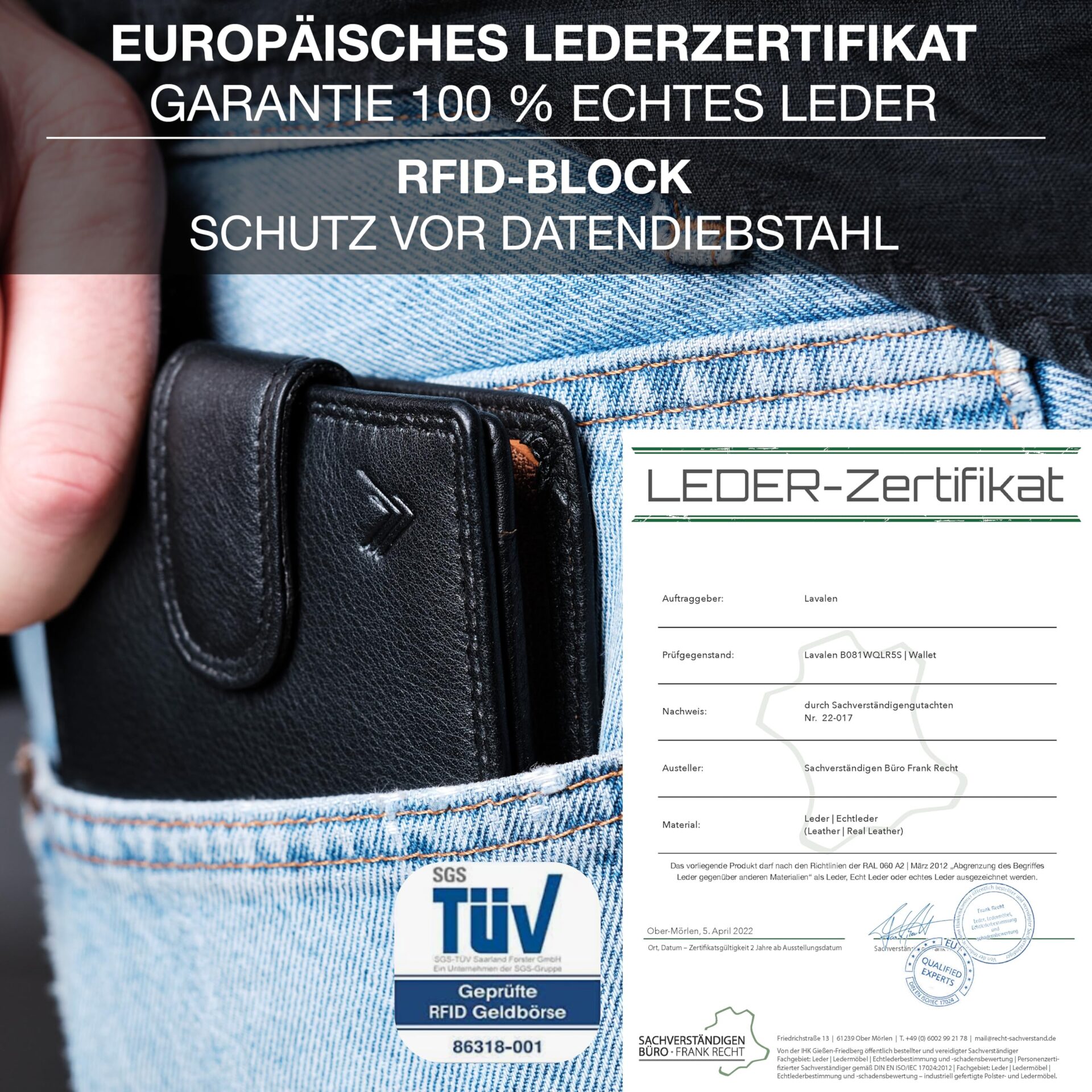 Prawdziwa skóra Portfel męski RFID System antykradzieżowy Posiadacz ka - obrazek 5