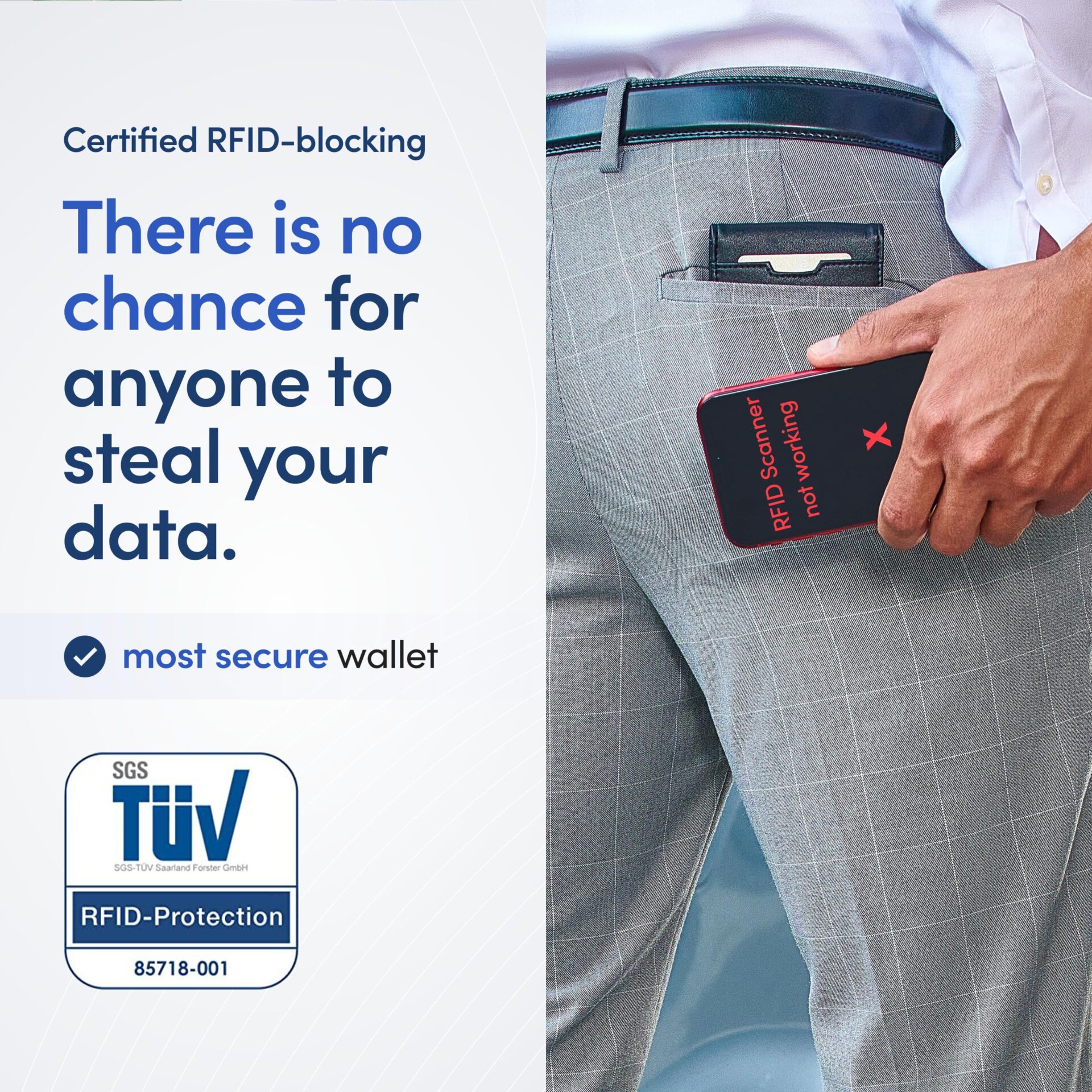 TRAVANDO Męski smukły portfel z klipsem do pieniędzy Austin blokujący - obrazek 3