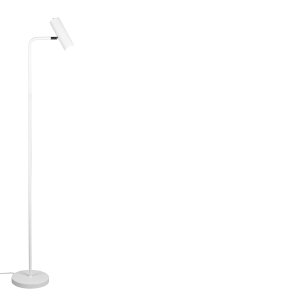 Trio-Leuchten Metalowa lampa podłogowa biała