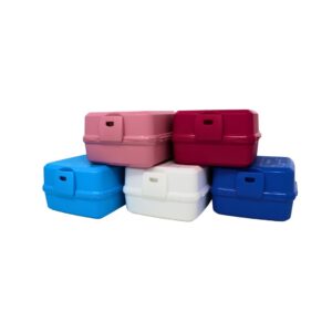 Pudełko na lunch, białe, ze sztućcami, 1,4 l, z 4 przegródkami, nie za