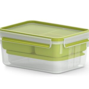 Emsa N10716 Clip & Go pudełko na lunch, 2,2 l, z 3 wkładkami, puszka i