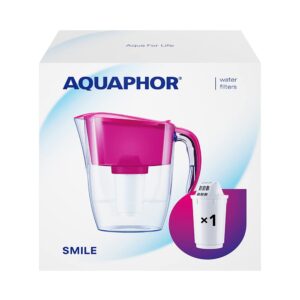 AQUAPHOR Smile Dzbanek z filtrem wody do lodówki, zawiera 1 x wkład fi