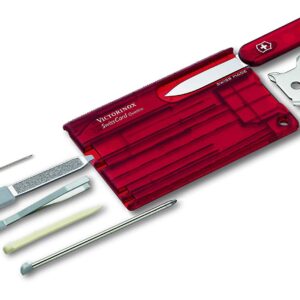 Victorinox Swisscard Quattro 07200T Narzędzie Wielofunkcyjne, Czerwony