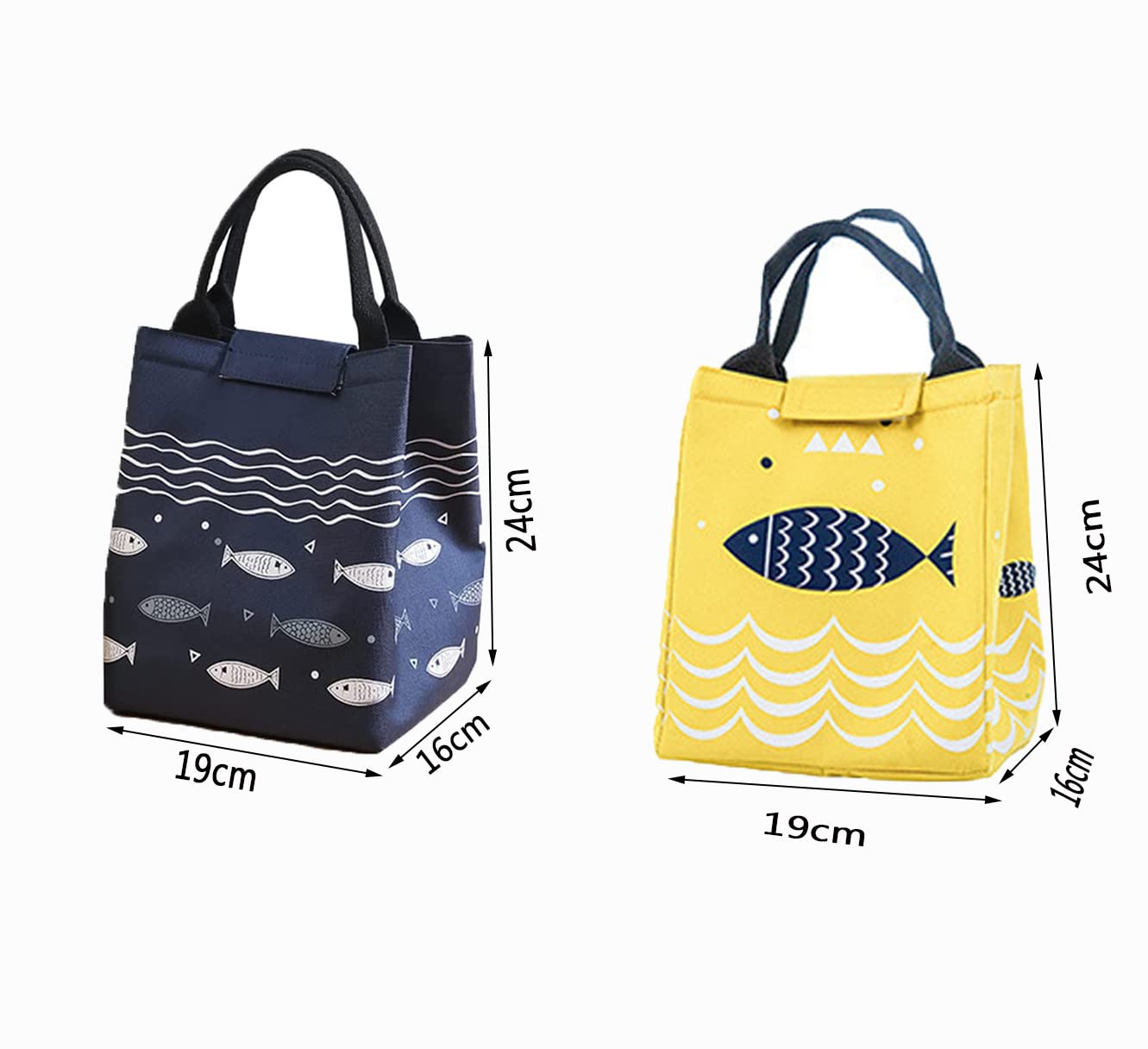 2 sztuki izolowana torba na lunch Cool Bag na lunch, wodoszczelna tkan - obrazek 9