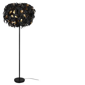 Reality, Lampa podłogowa, Leavy 3xE14, max.28,0 W Plastik, Czarny, Kor
