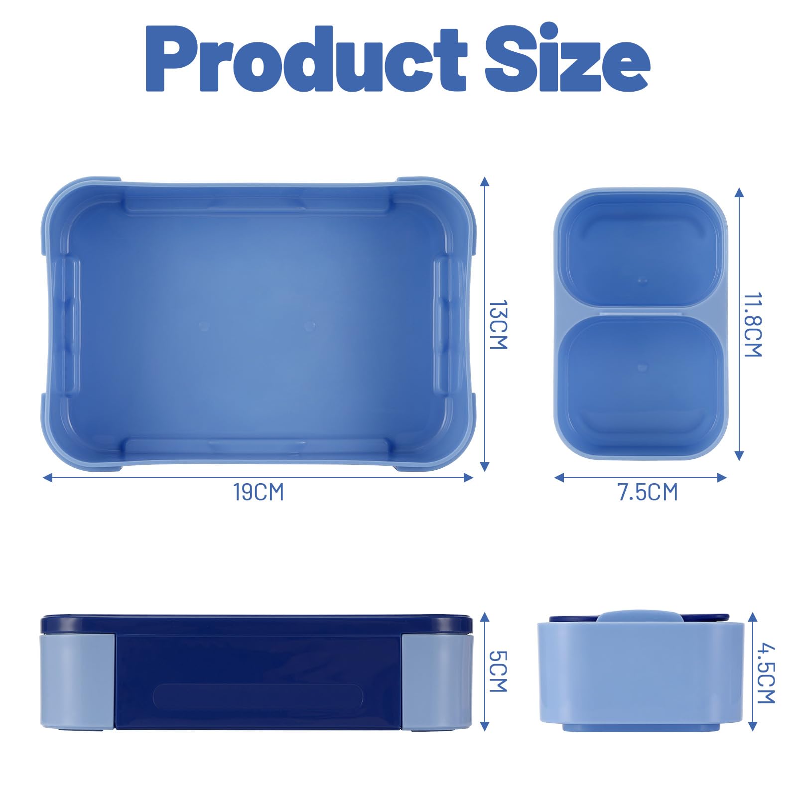 Pudełko śniadaniowe dla dzieci z przegródkami, 900 ml, szczelne pudełk - obrazek 7