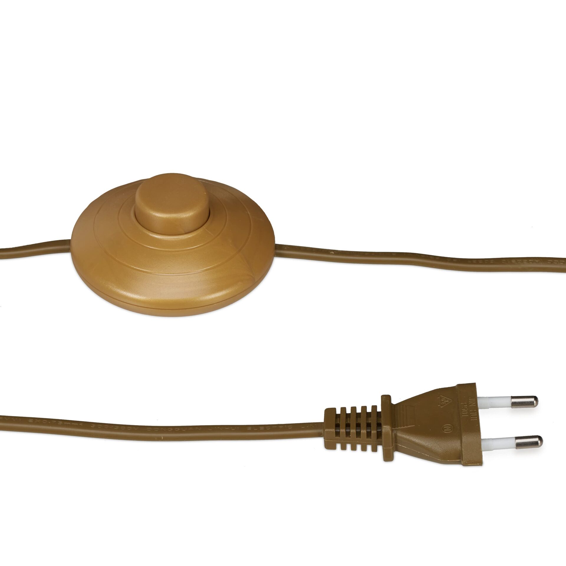 Relaxdays Lampa stojąca do salonu E27 z kablem materiał abażur Ø 43 cm lampa stojąca w stylu vintage 156 cm wysokości beżowo-złota - obrazek 2