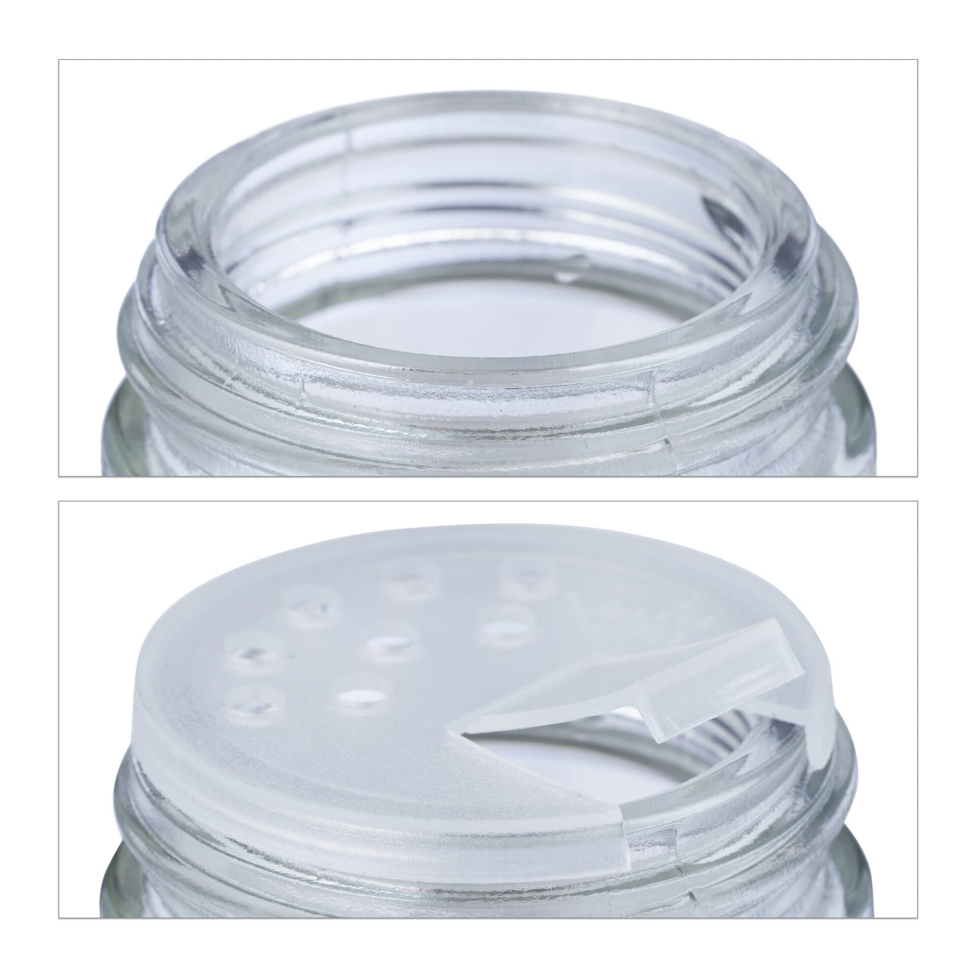 Relaxdays Słoiki na przyprawy, zestaw 36 sztuk, wkład do posypywania, - obrazek 3