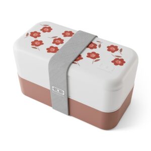 monbento - Bento Box oryginalny graphic pink Poppy Made in France - pu