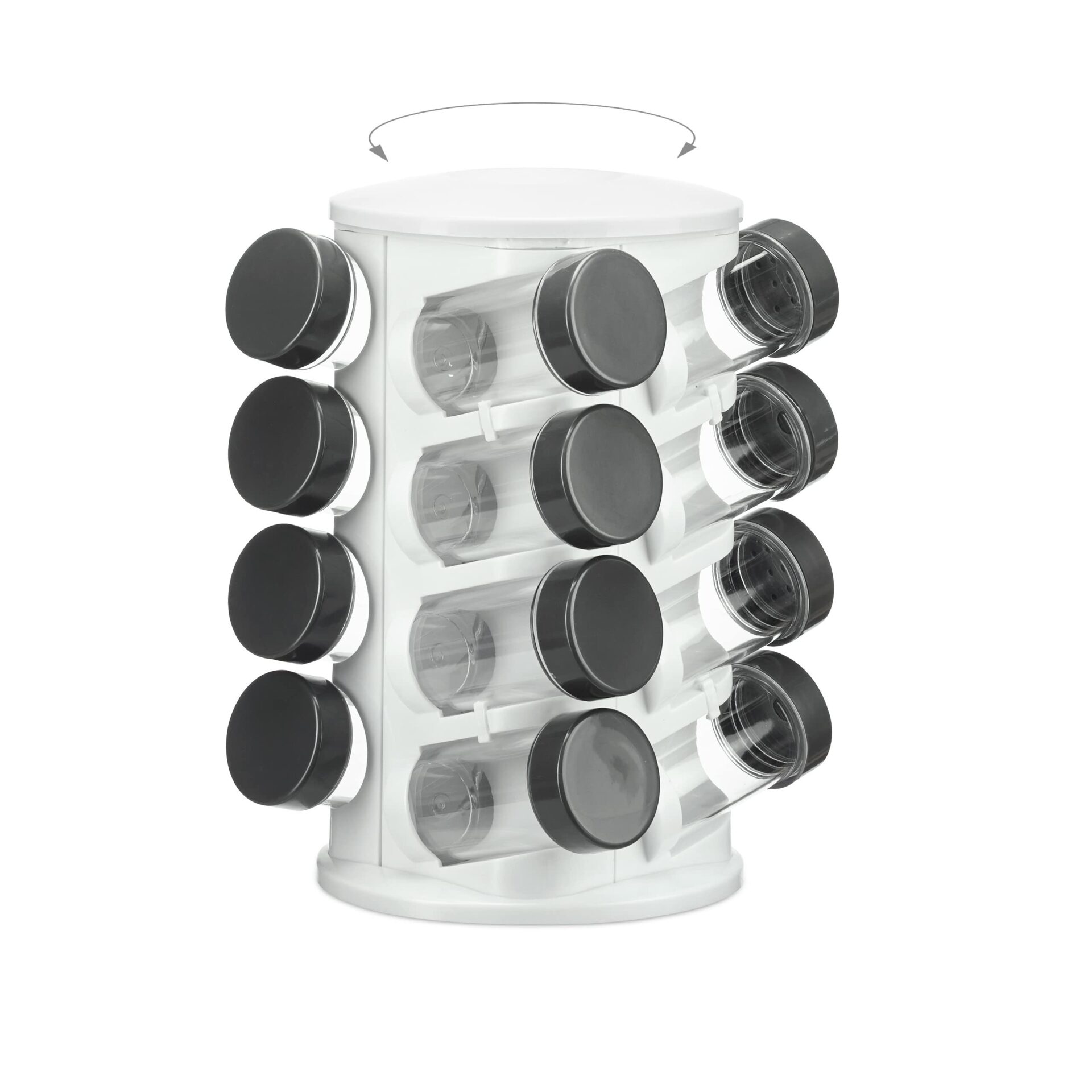 Relaxdays Stojak na przyprawy, obrotowy, 16 pojemników na przyprawy, n - obrazek 5