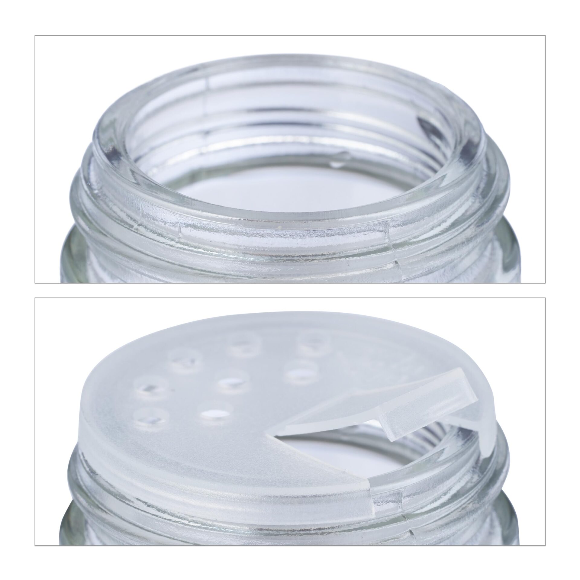 Relaxdays Słoiki na przyprawy, zestaw 16 sztuk, wkład do posypywania, - obrazek 3