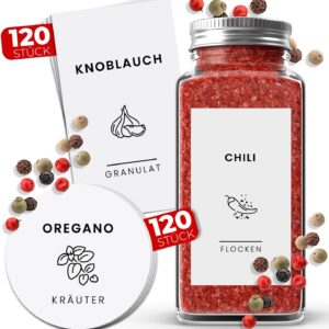 Kamoro samoprzylepne etykiety na przyprawy - naklejki z ręcznie malowa