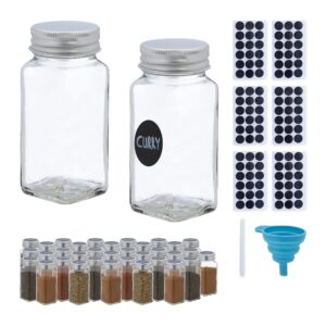 Relaxdays Słoiki na przyprawy, zestaw 36 sztuk, wkład do posypywania,