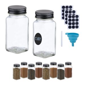 Relaxdays Słoiki na przyprawy, zestaw 10 sztuk, wkład do posypywania,