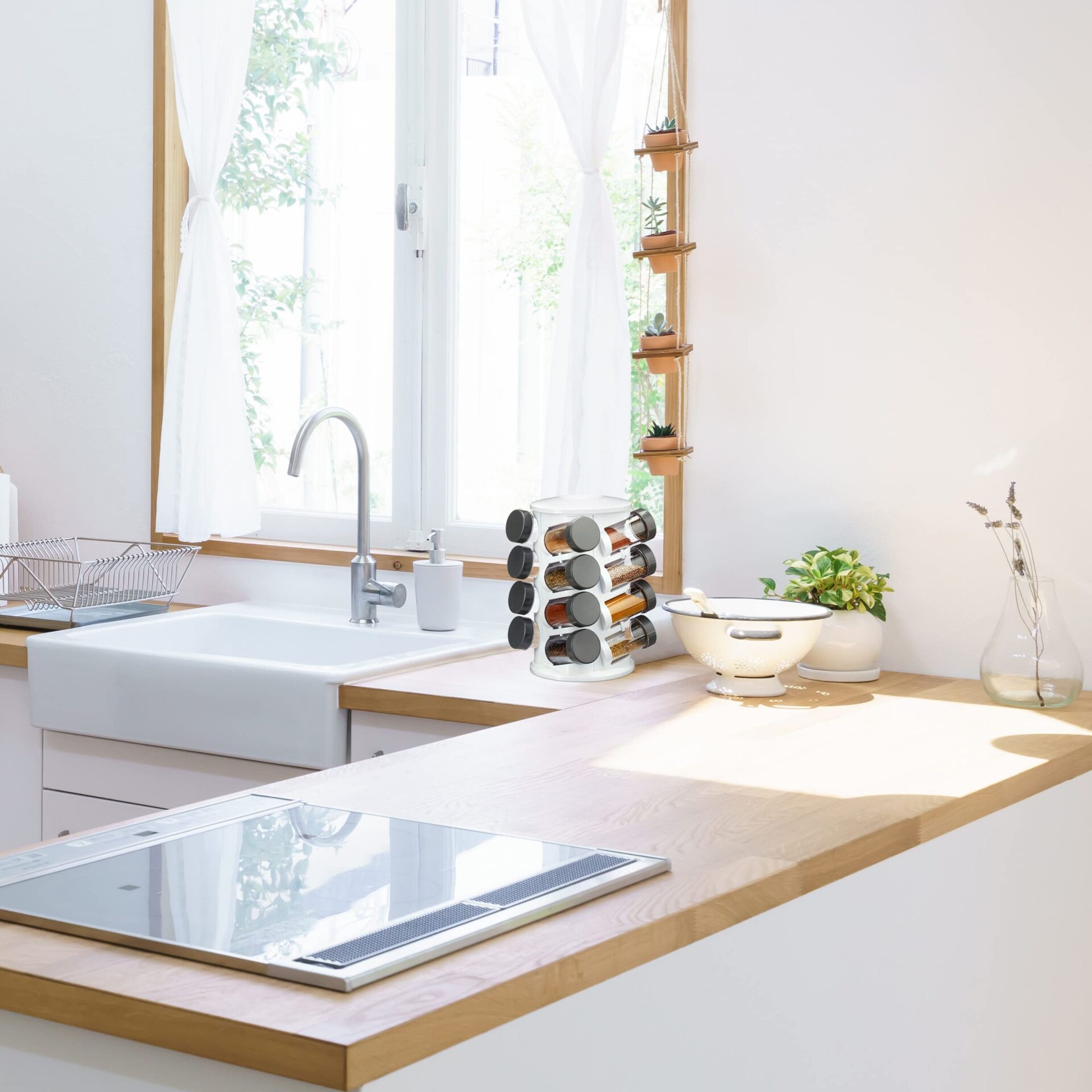 Relaxdays Stojak na przyprawy, obrotowy, 16 pojemników na przyprawy, n - obrazek 6